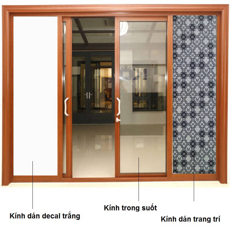 Chống nhìn cho cửa kính bằng decal trắng và giấy dán kính trang trí