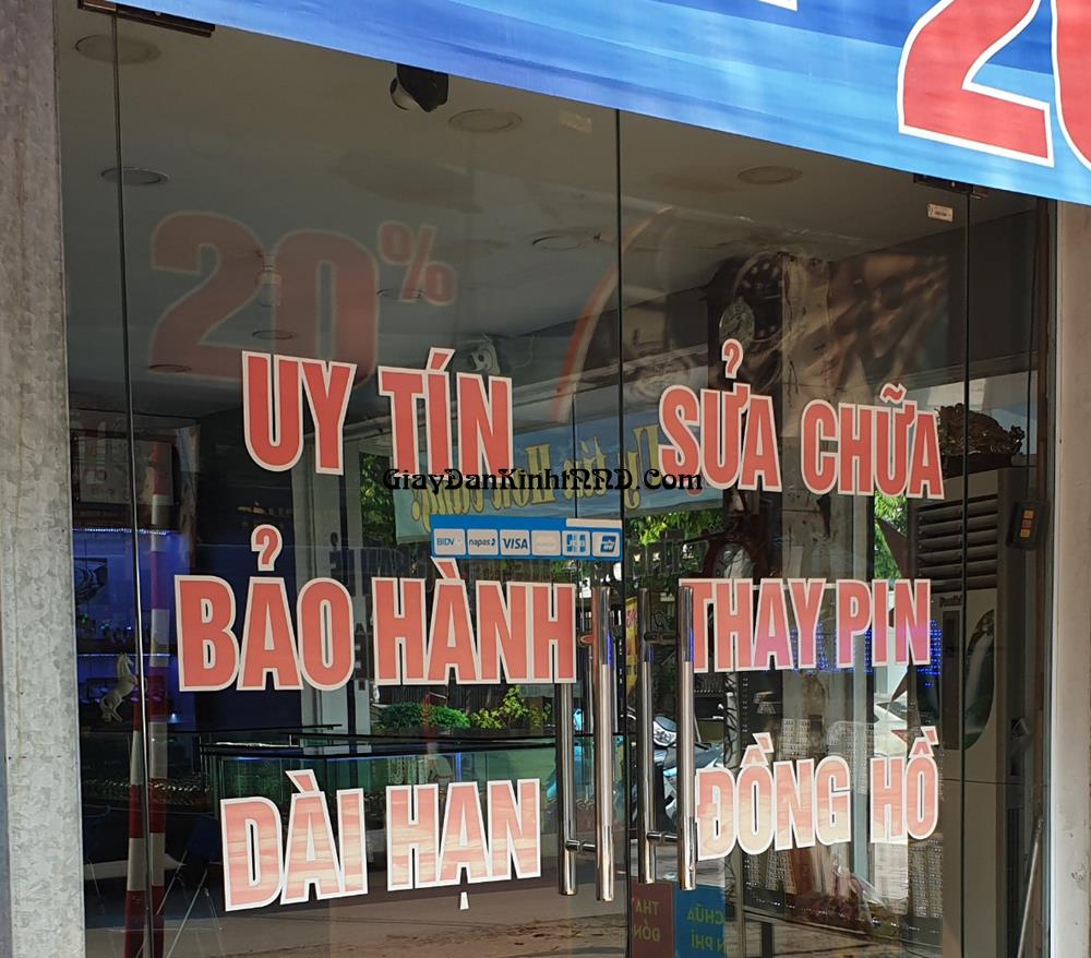 Cắt chữ decal quảng cáo dán cửa kính