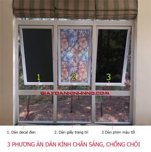 Dán kính chống chói, cản sáng có 3 giải pháp chính là dán decal đen, dán trang trí và dán phim màu tối