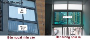 Giấy dán kính bên ngoài không nhìn vào được là loại nào?