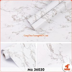 Decal dán tường giả đá hoa cương trắng mã 36030