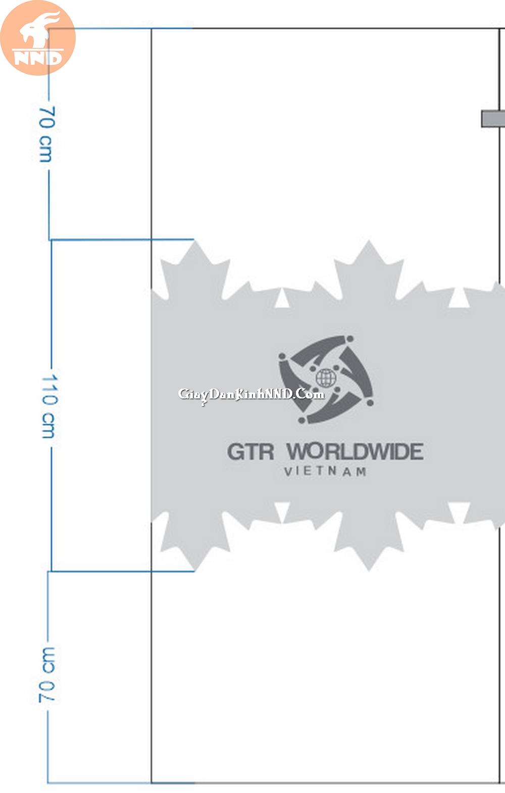 Cắt decal và in decal mờ dán kính nghệ thuật cho GTR WORLDWIDE VietNam