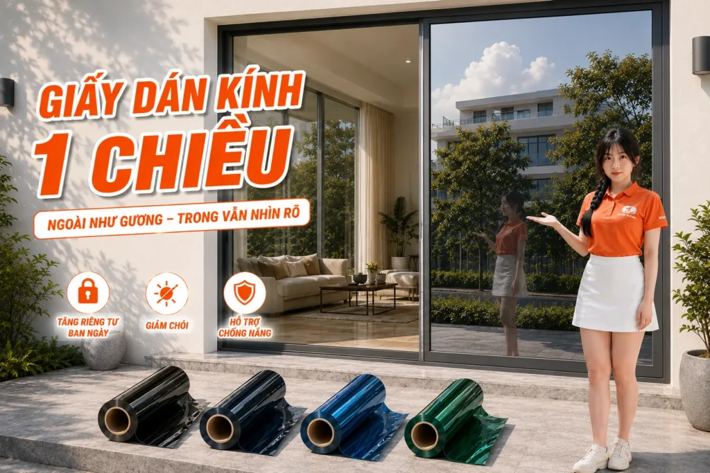 Ảnh bìa giấy dán kính 1 chiều