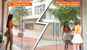 Giấy dán kính bên ngoài không nhìn vào được là loại nào?