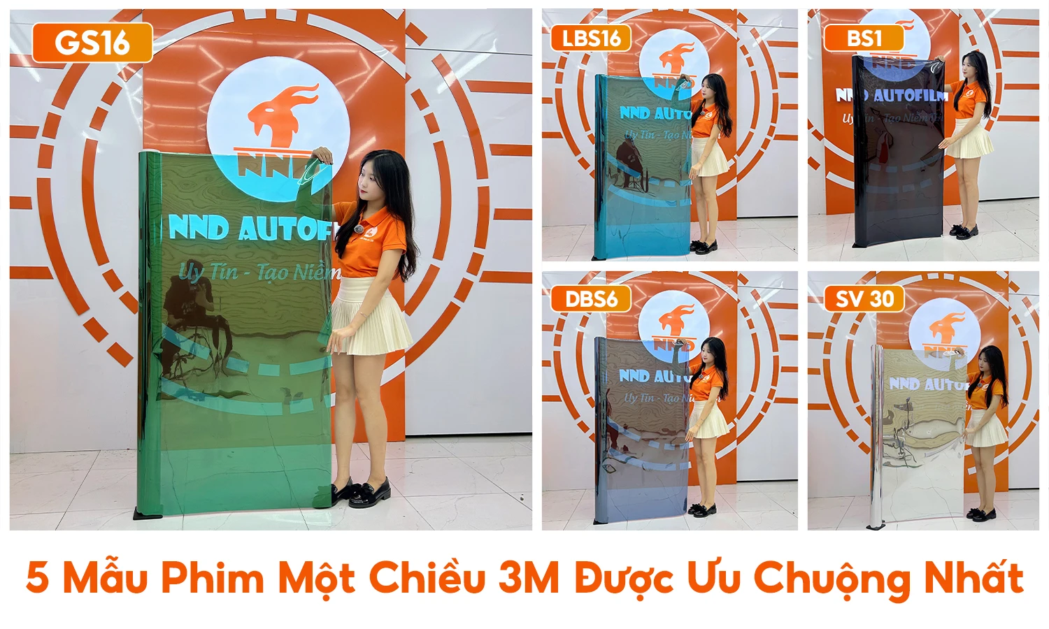 Nhóm 5 mã phim dán kính 1 chiều 3M được ưa chuộng nhất.