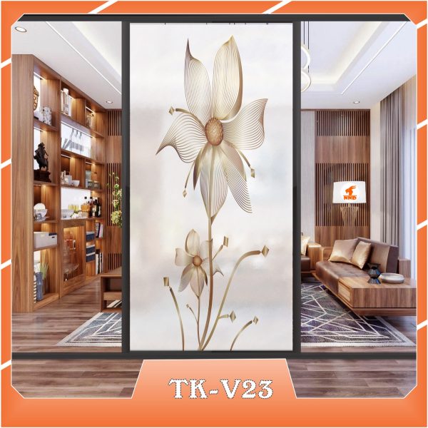 Ảnh demo 3D của mã tranh dán kính TK-V23