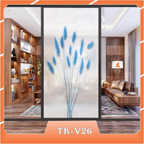 Ảnh demo 3D của mã tranh dán kính TK-V26