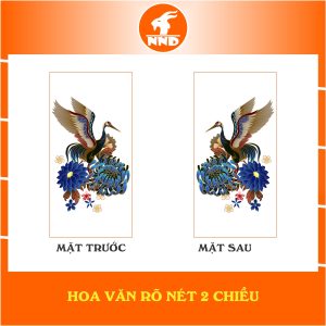 Mô tả hoa văn 2 mặt của bức tranh dán kính 3D mã TK-V28