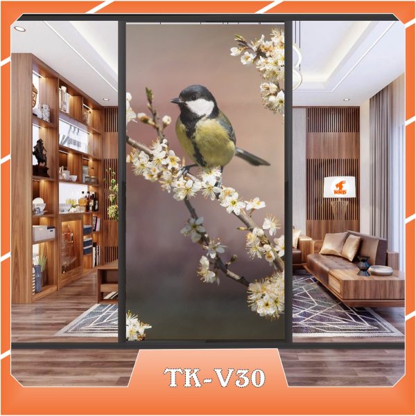 Ảnh demo 3D của mã tranh dán kính TK-V30