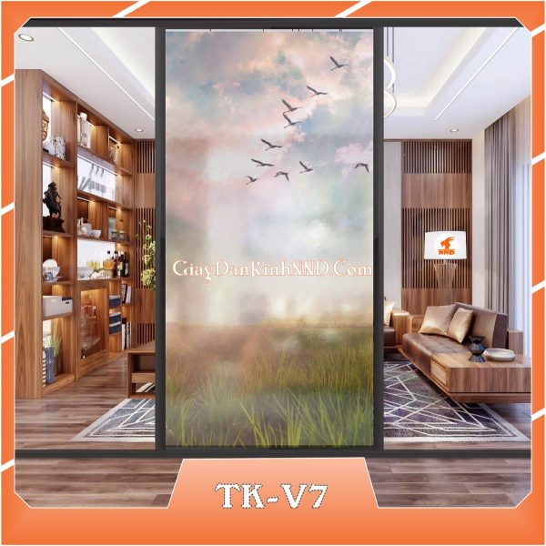Ảnh demo 3D của mã tranh dán kính TK-V7