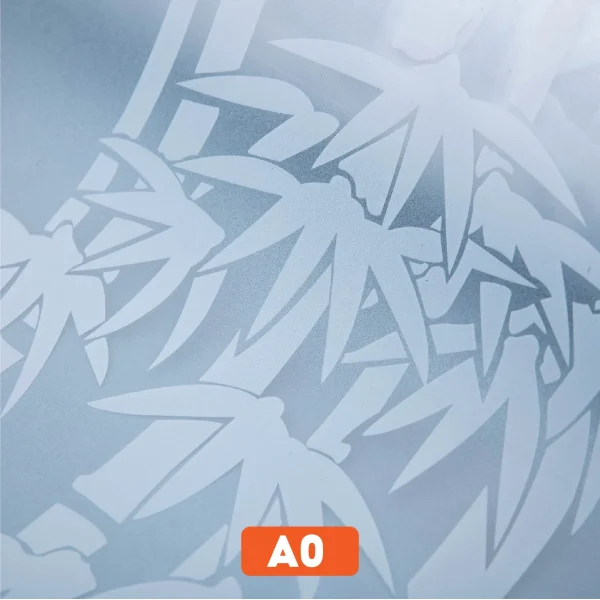 Giấy decal dán kính hình cây trúc trắng mã A0