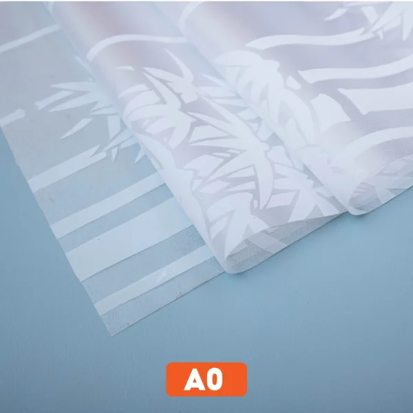 Giấy decal dán kính hình cây trúc trắng mã A0
