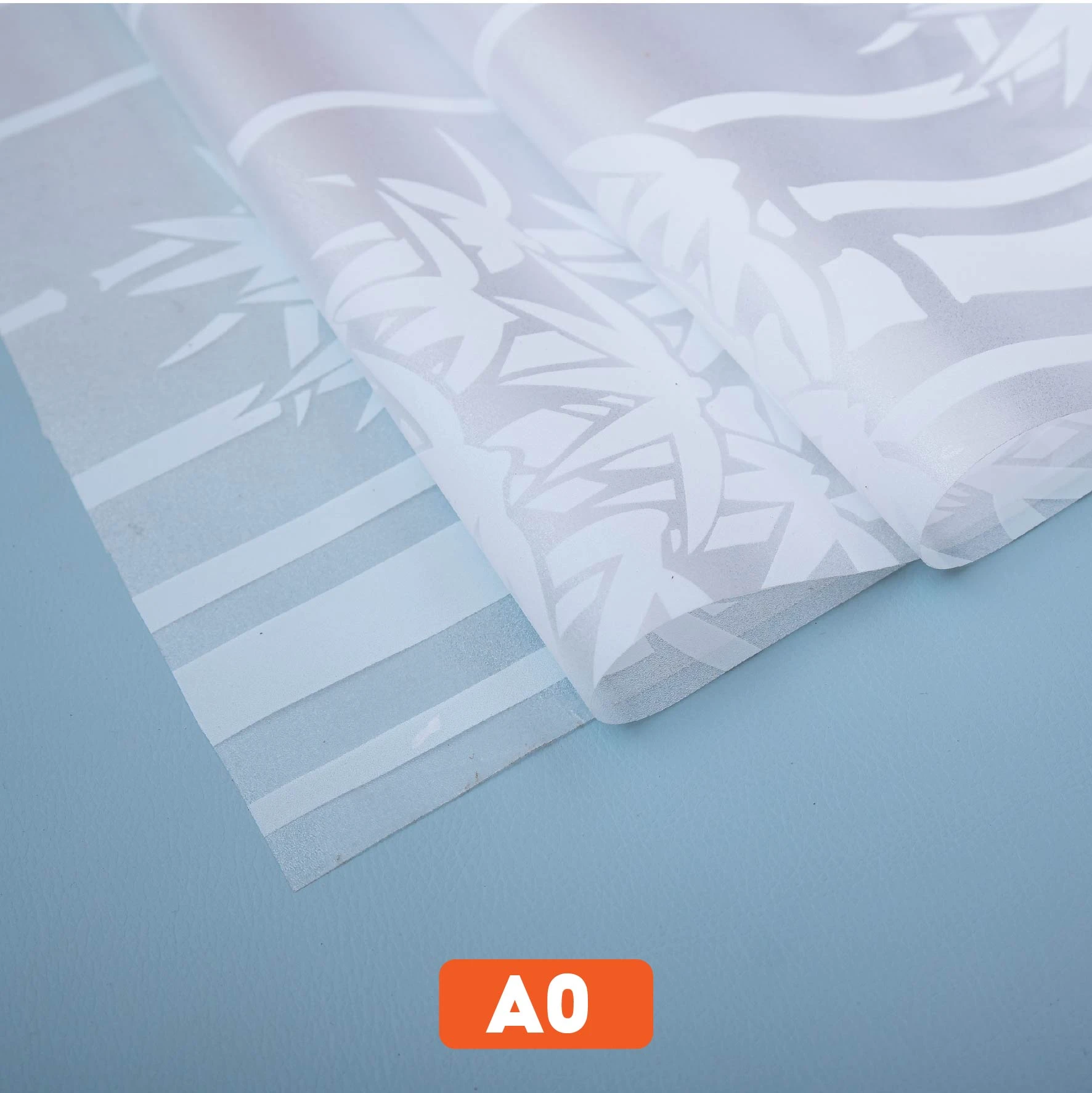 Giấy decal dán kính hình cây trúc trắng mã A0