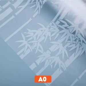 Giấy decal dán kính hình cây trúc trắng mã A0