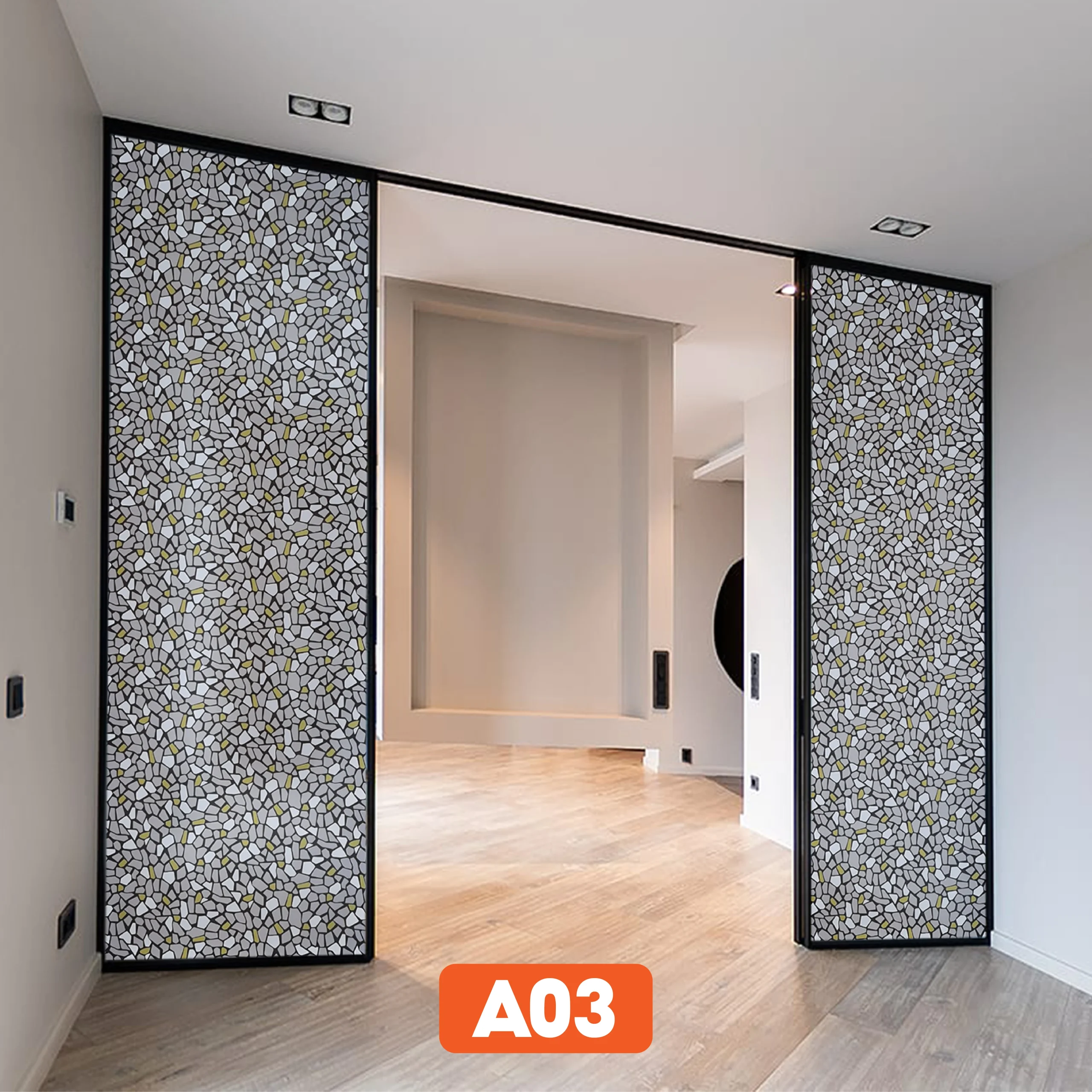 Giấy dán kính hoạ tiết giả sỏi mã A03