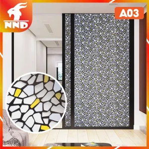 Giấy dán kính hoạ tiết giả sỏi mã A03