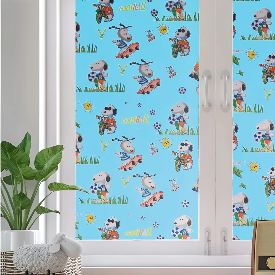 Giấy dán kính họa tiết hình chú chó mã A05