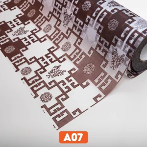 Giấy dán kính hình chữ thọ đen mã A07