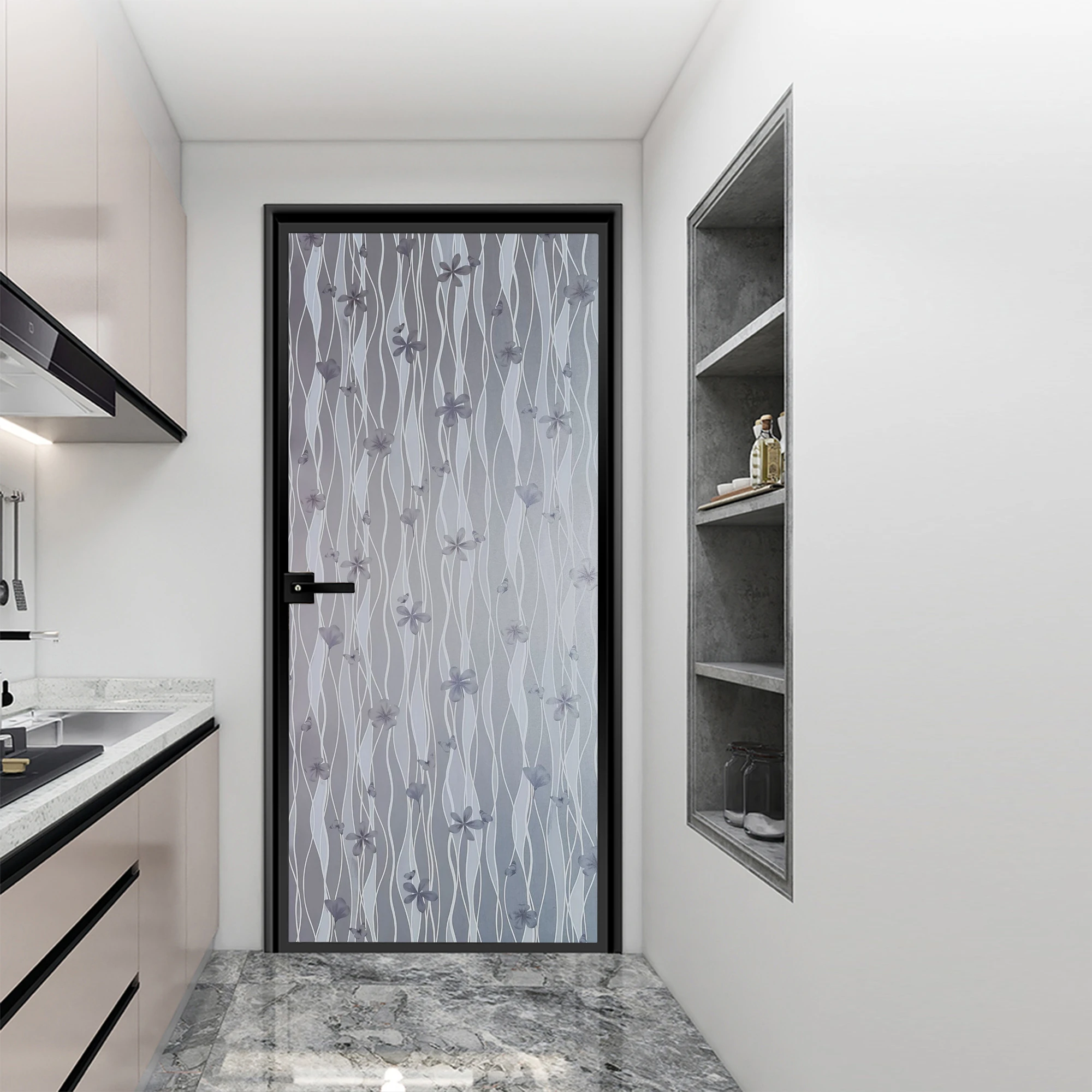 Giấy dán kính họa tiết hoa dây nghệ thuật mã A14