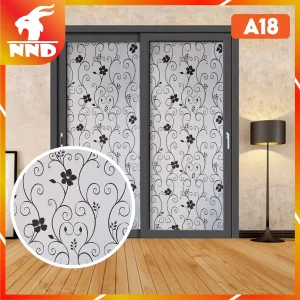 Giấy dán kính trang trí hoa dây đen mã A18