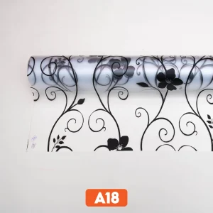Giấy dán kính trang trí hoa dây đen mã A18