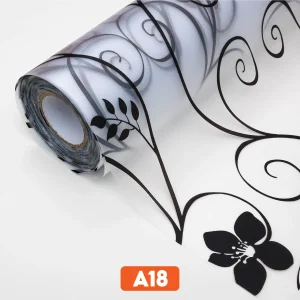 Giấy dán kính trang trí hoa dây đen mã A18