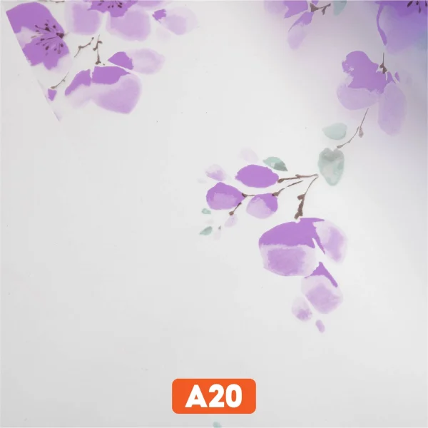 Giấy dán kính trang trí hoa đào tím mã A20