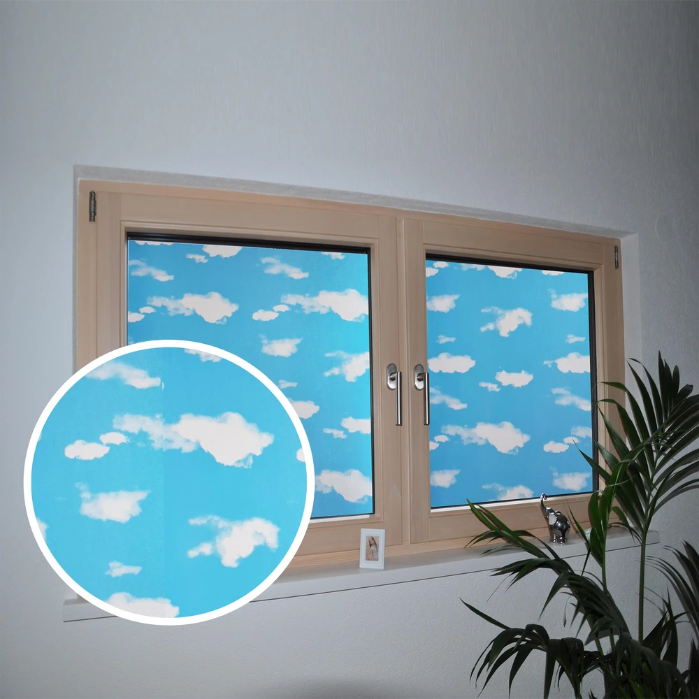 Giấy dán kính trang trí họa tiết bầu trời xanh mã A30