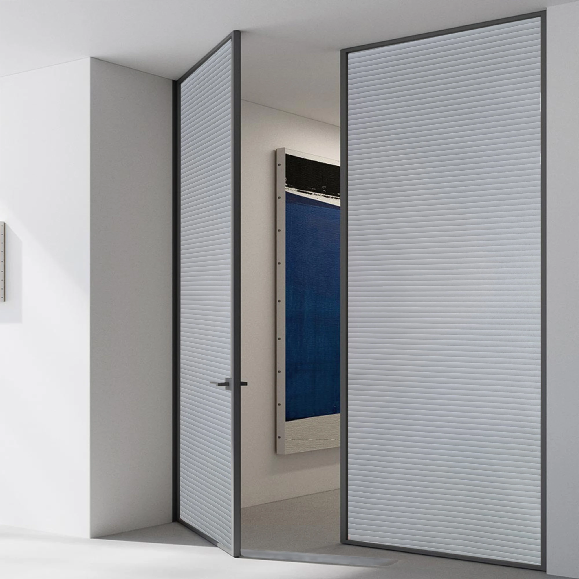 Giấy dán kính trang trí kẻ rèm trắng mã A31