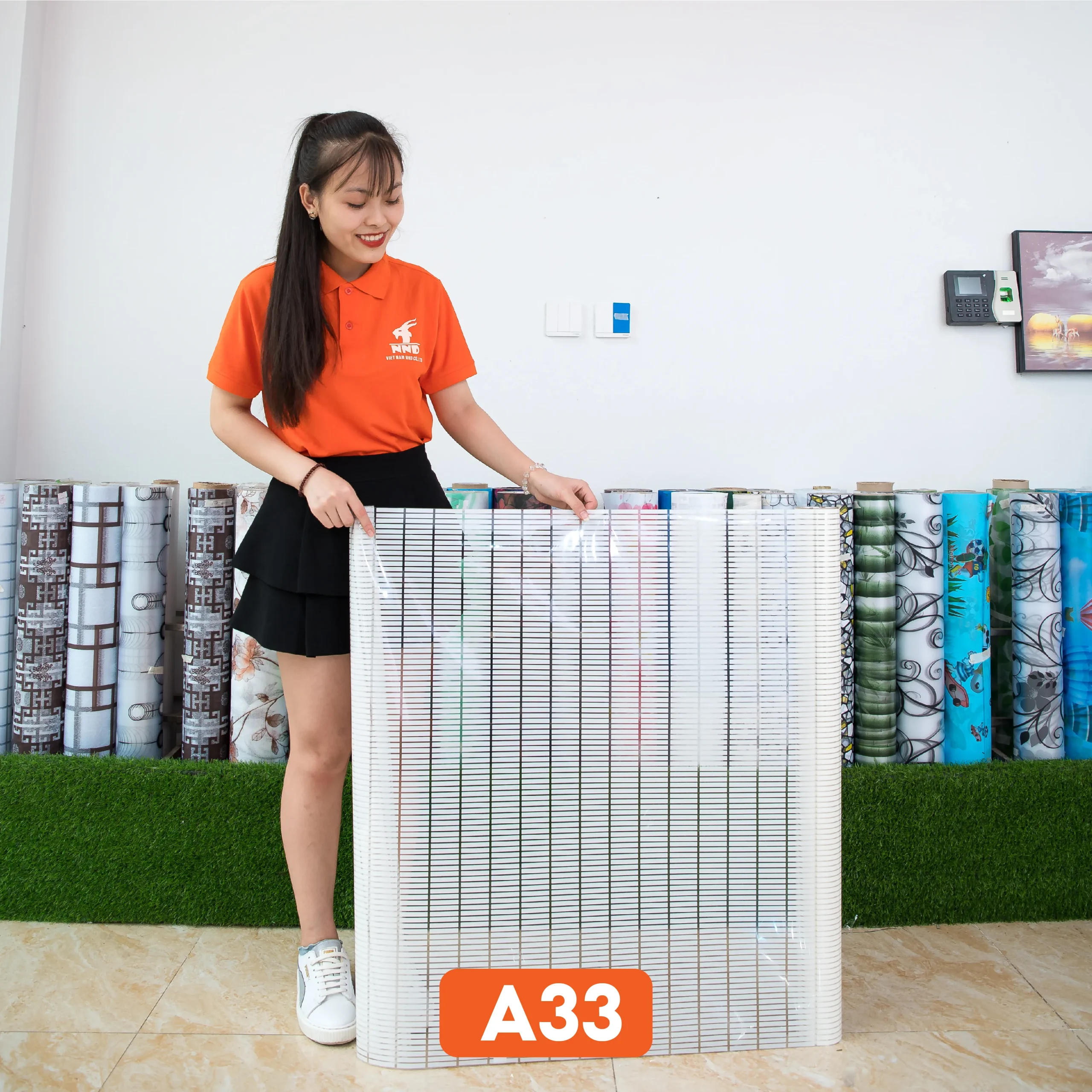 họa tiết kẻ sọc ngang dọc mã A33.