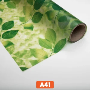 Giấy dán kính hình lá cây xanh mã A41