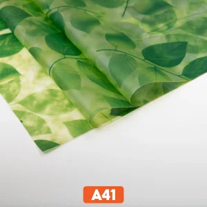 Giấy dán kính hình lá cây xanh mã A41