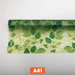 Giấy dán kính hình lá cây xanh mã A41