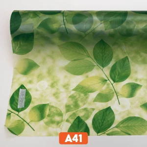Giấy dán kính hình lá cây xanh mã A41