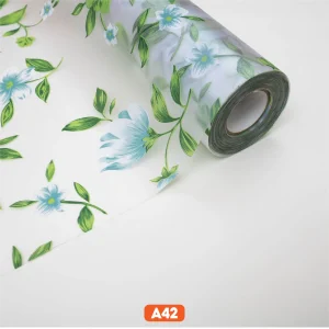 Giấy dán kính hoa văn hoà nhài mã A42