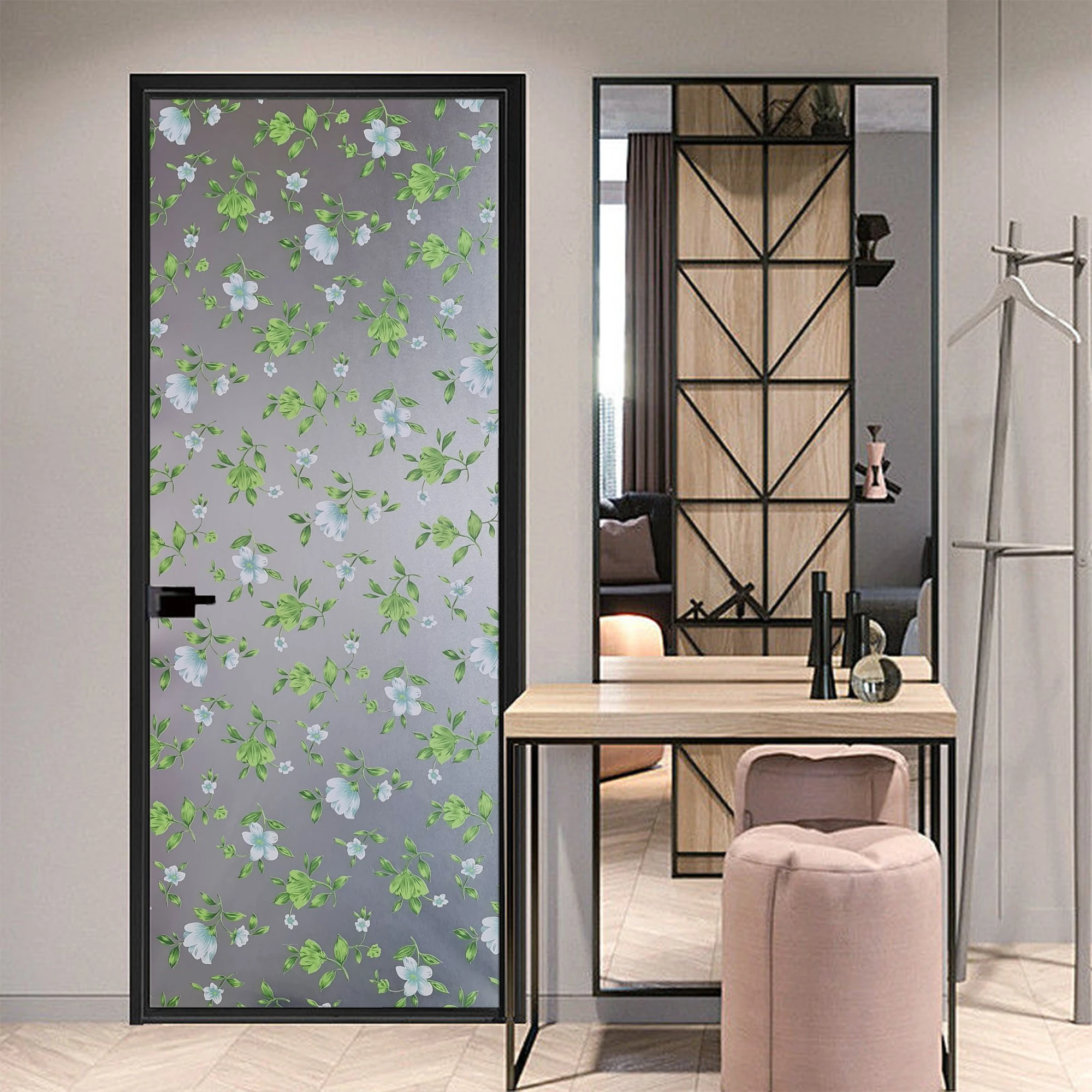 Giấy dán kính hoa văn hoà nhài mã A42