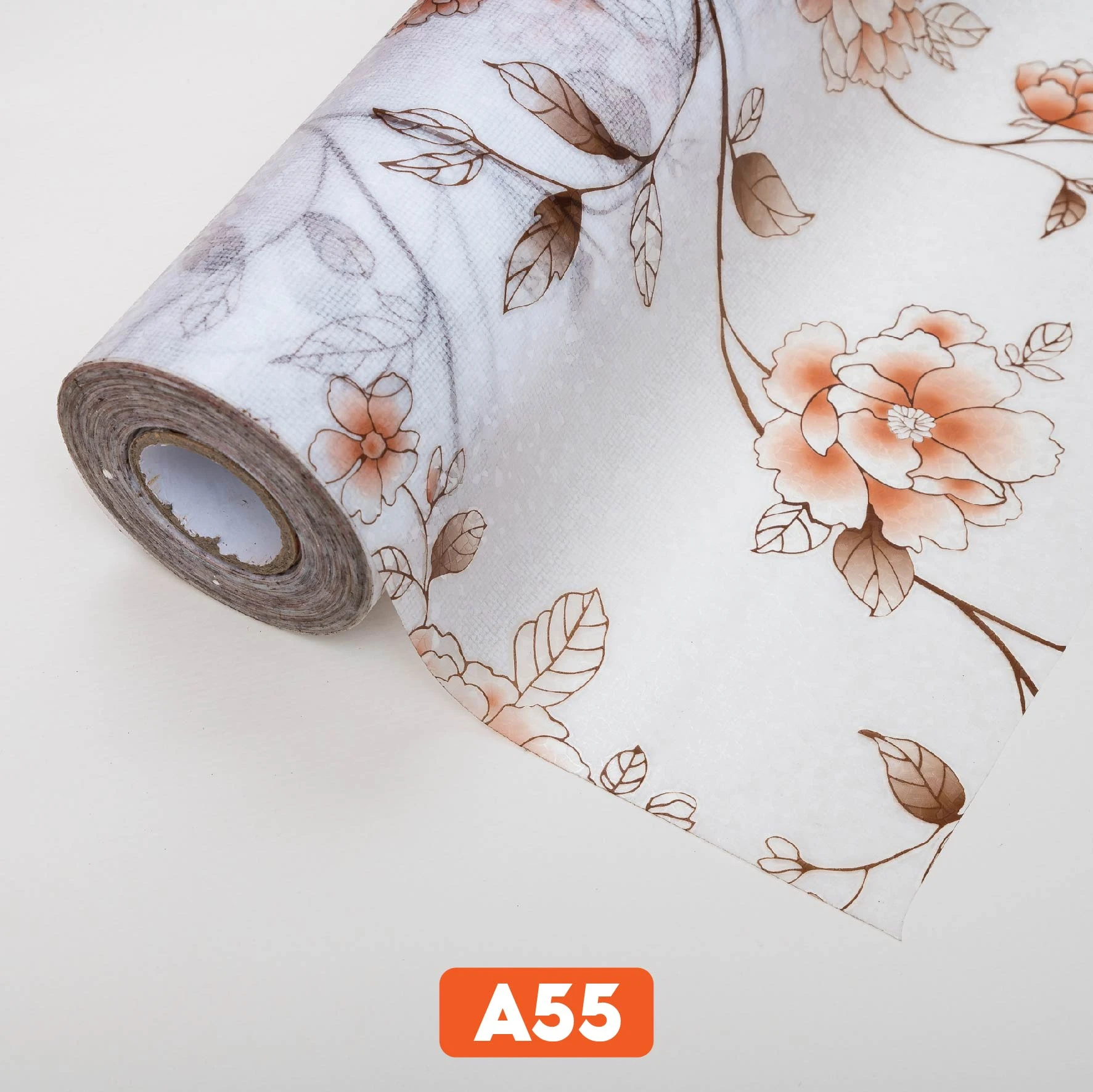 Giấy dán kính 3D hình hoa dây mã A55