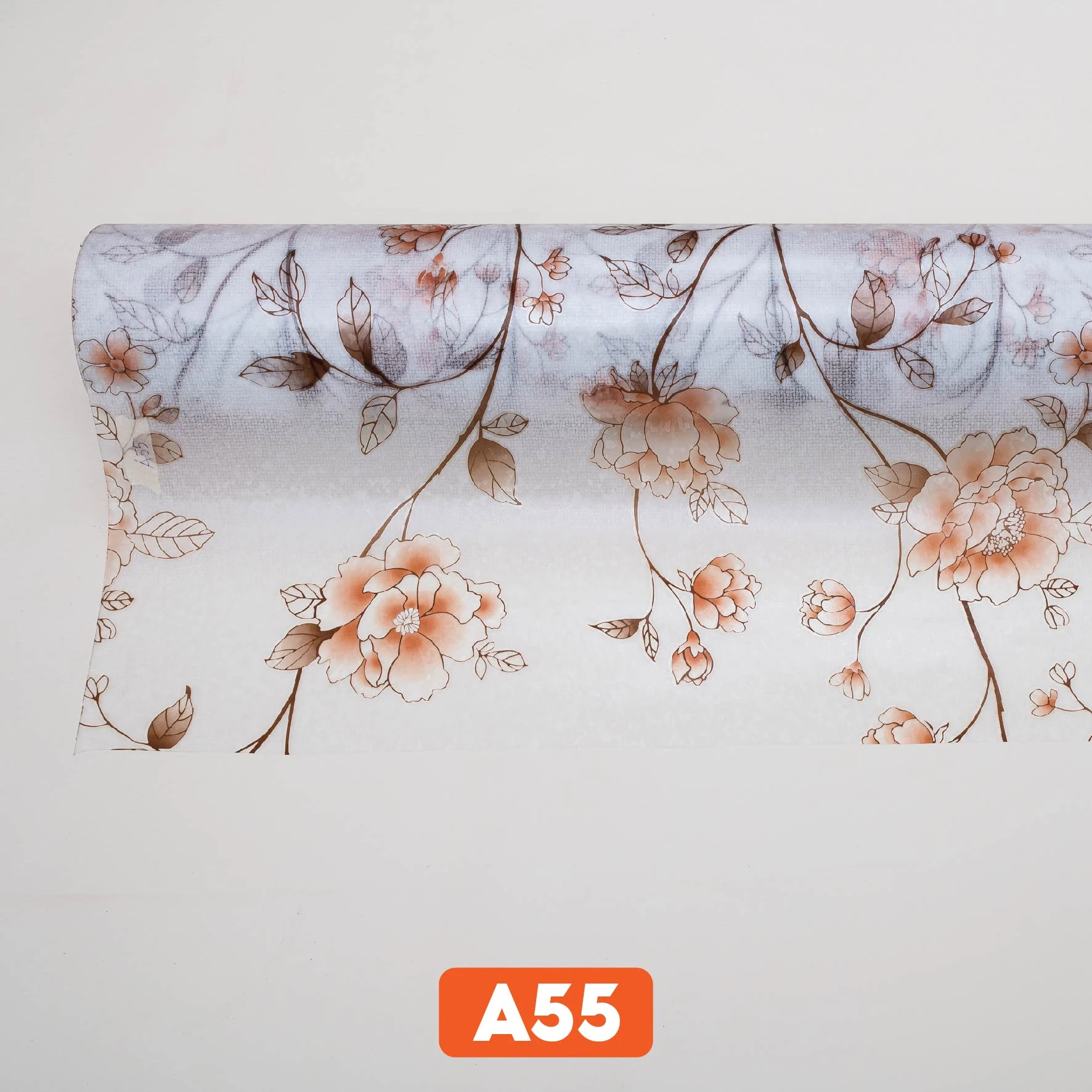 Giấy dán kính 3D hình hoa dây mã A55