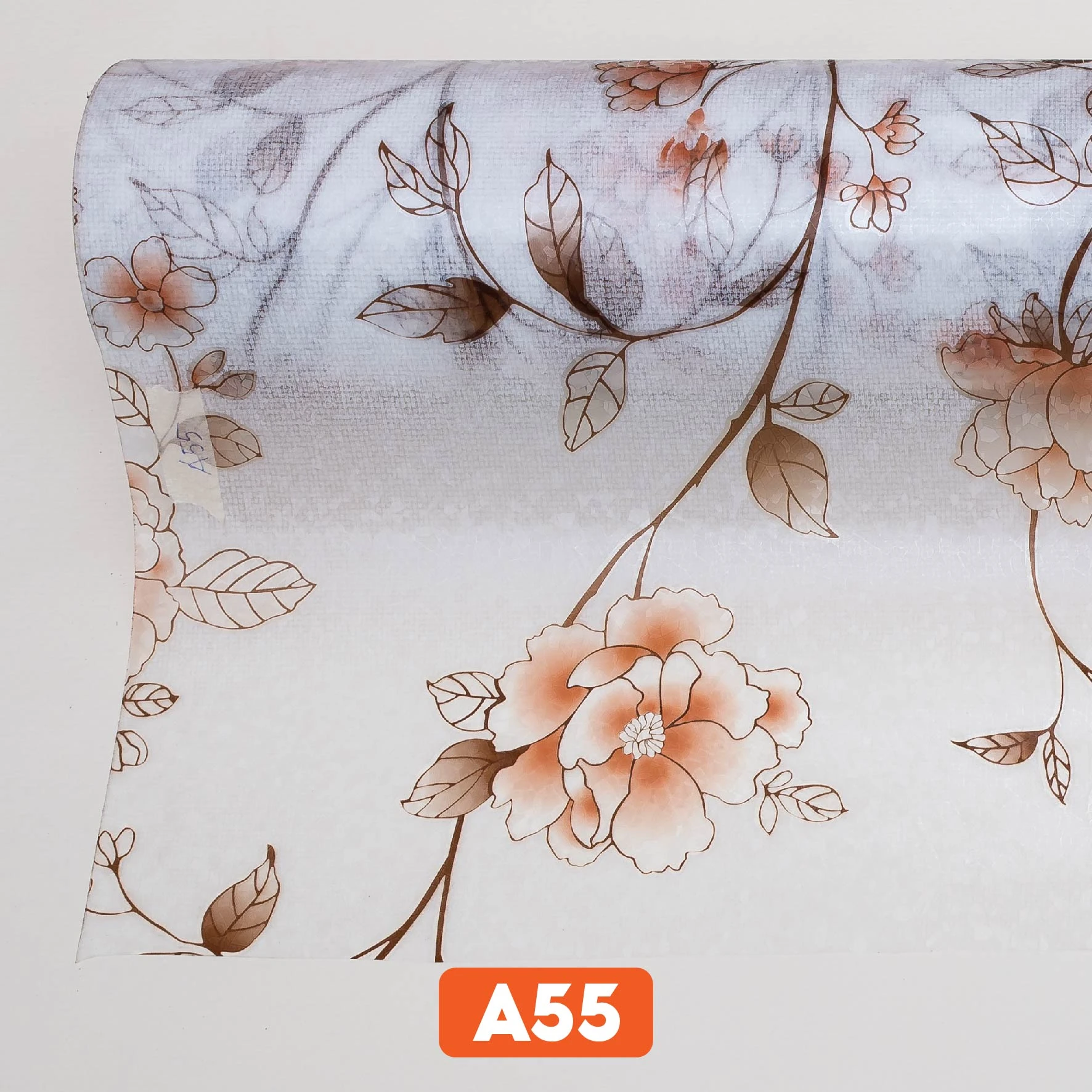 Giấy dán kính 3D hình hoa dây mã A55