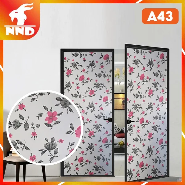 Giấy dán kính trang trí mã A43 là sự kết hợp giữa 2 tông màu đỏ và đen vô cùng hút ánh nhìn tạo nét đột phá rất lớn. Kiểu mẫu decal này có độ phổ biến cao thích hợp dán cho rất nhiều các vị trí khác nhau từ nhà ở đến hàng quán, từ phòng khách cho đến phòng ngủ thậm trí phòng tắm