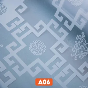 Giấy dán kính hoa văn cổ điển Á Đông mã A06
