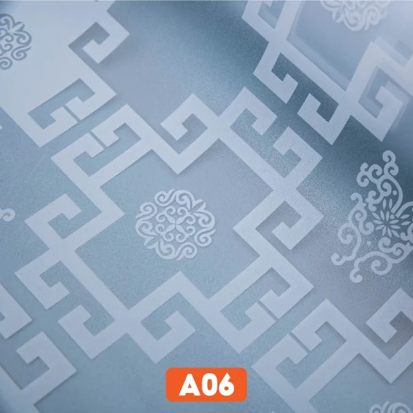 Giấy dán kính chữ thọ trắng mã A06