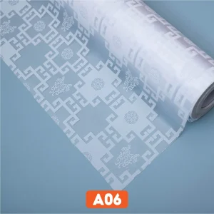 Giấy dán kính hoa văn cổ điển Á Đông mã A06