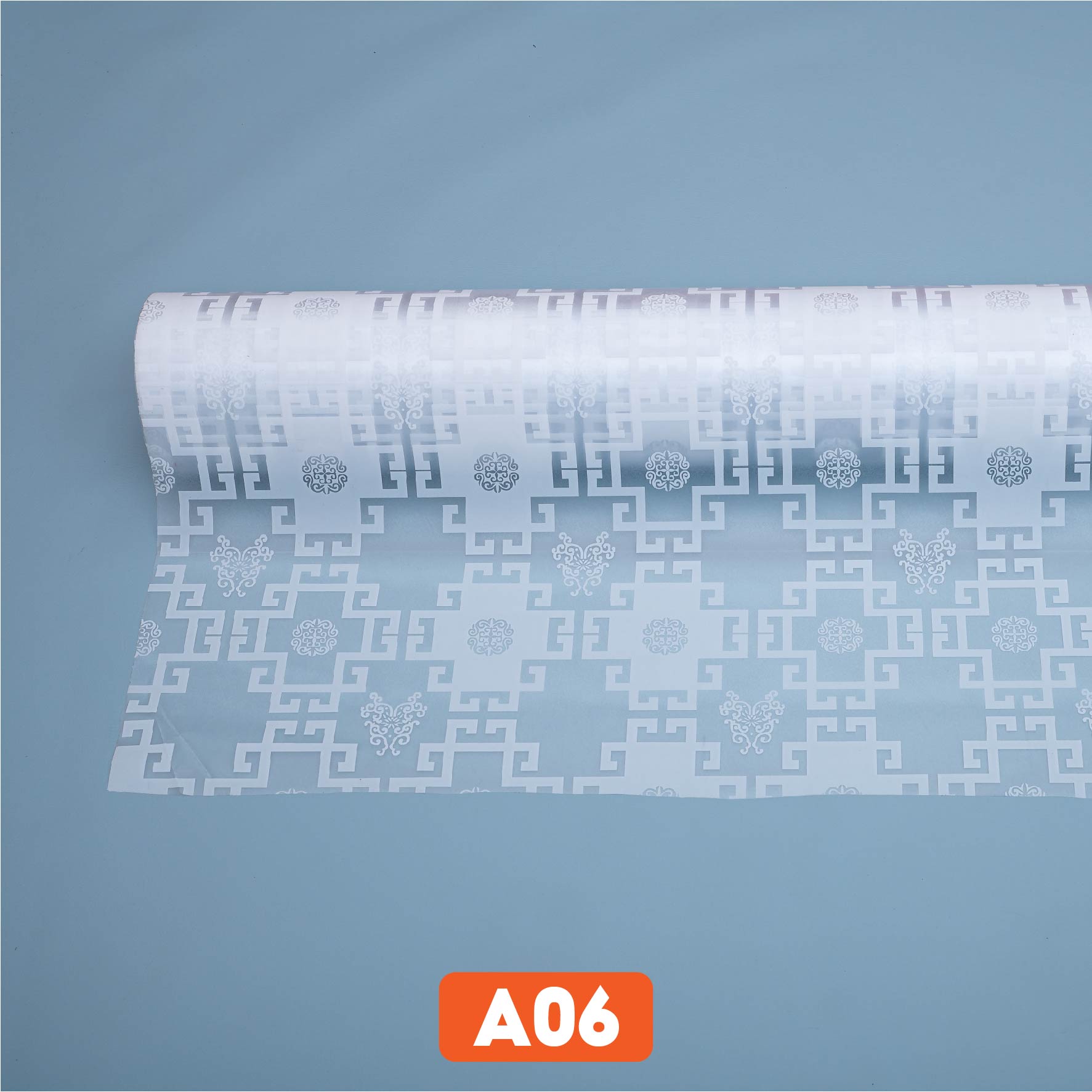 Giấy dán kính chữ thọ trắng mã A06