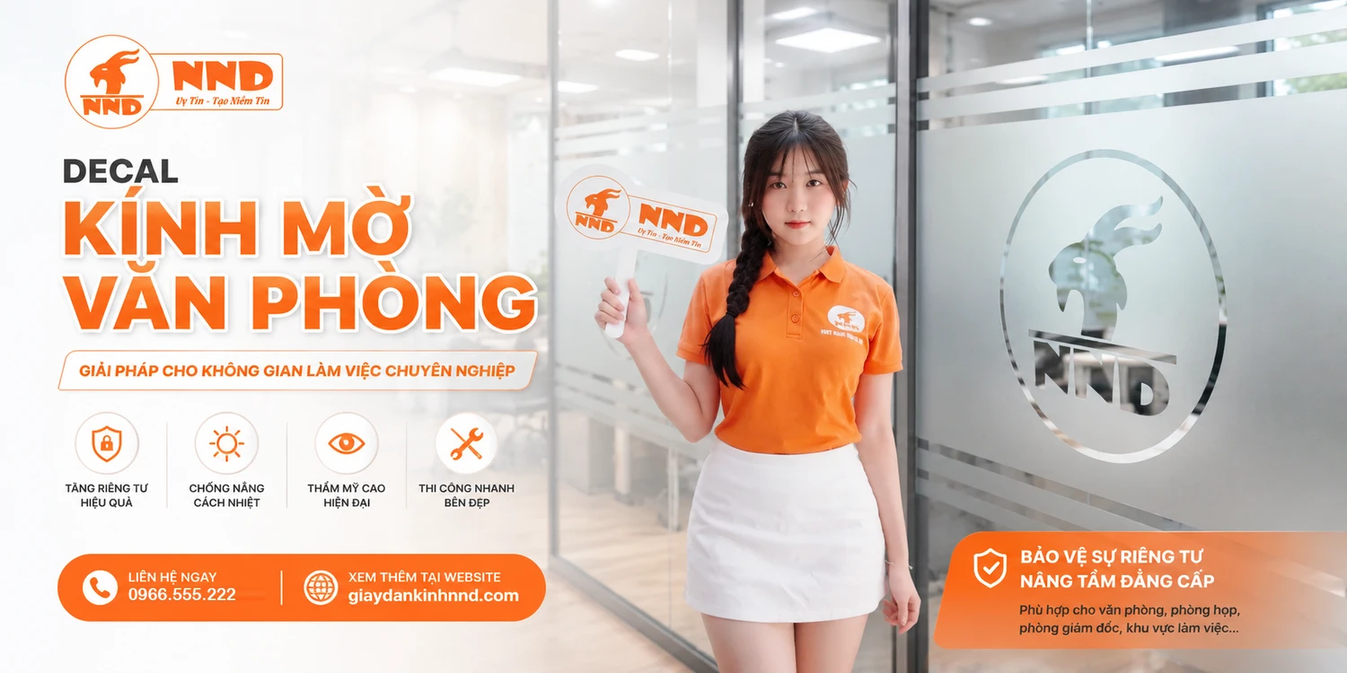 Dịch vụ dán kính mờ văn phòng chuyên nghiệp tại NND