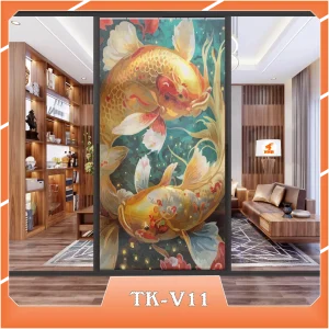 Ảnh demo 3D của mã tranh dán kính TK-V11