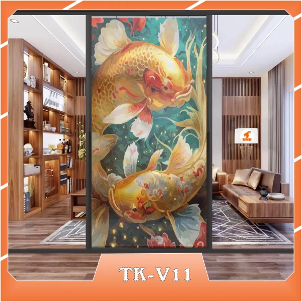 Ảnh demo 3D của mã tranh dán kính TK-V11