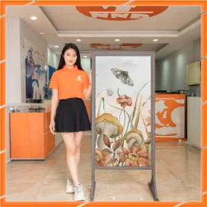 Ảnh demo 3D của mã tranh dán kính TK-V15