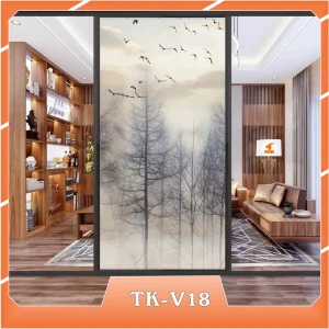 Ảnh demo 3D của mã tranh dán kính TK-V18