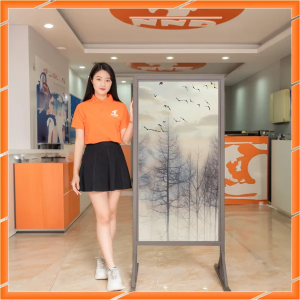 Ảnh demo 3D của mã tranh dán kính TK-V18